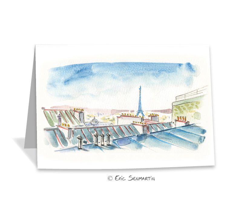Carte PARIS Toits de Montmartre