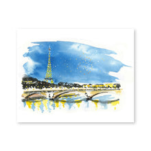 PARIS Eiffel by night Affiche