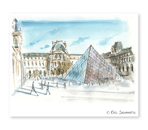 Carte PARIS Pyramide du Louvre
