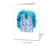 Carte PARIS Notre Dame illuminée